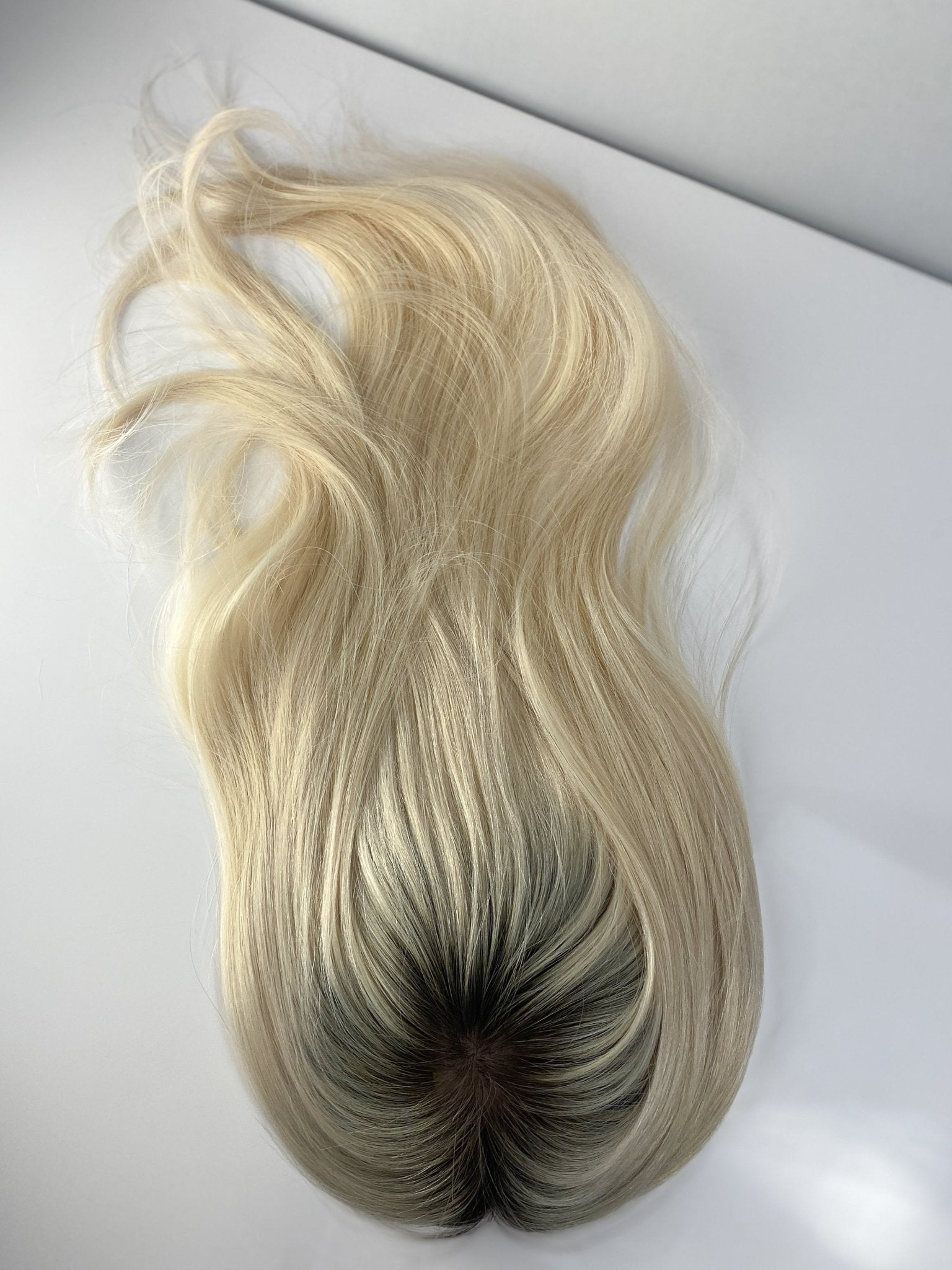 Platinum Rooted 6x6 Silk Topper - 16 inches - withlovebeautycollective